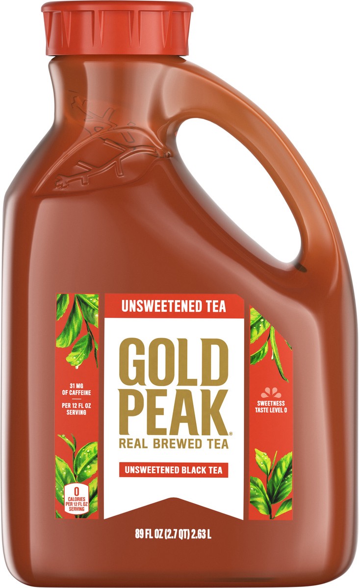 slide 2 of 7, Gold Peak Unsweetened Black Iced Tea Drink, 89 fl oz, 89 fl oz
