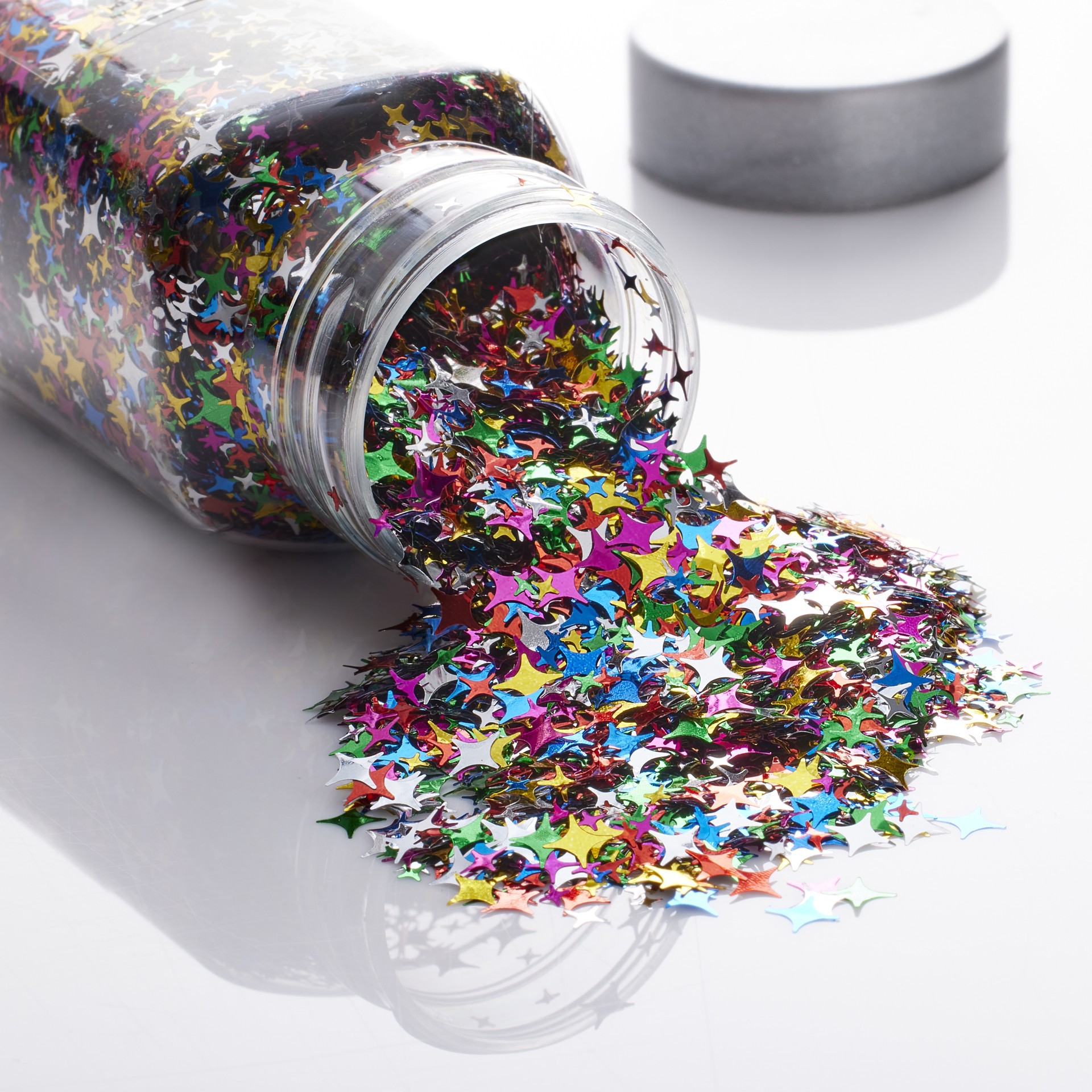 slide 2 of 3, Multicolor Star Specialty Polyester Glitter By Recollections, 0.7 oz