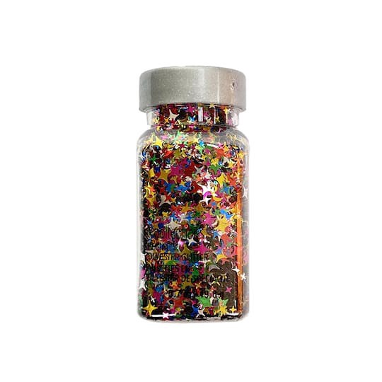 slide 1 of 3, Multicolor Star Specialty Polyester Glitter By Recollections, 0.7 oz