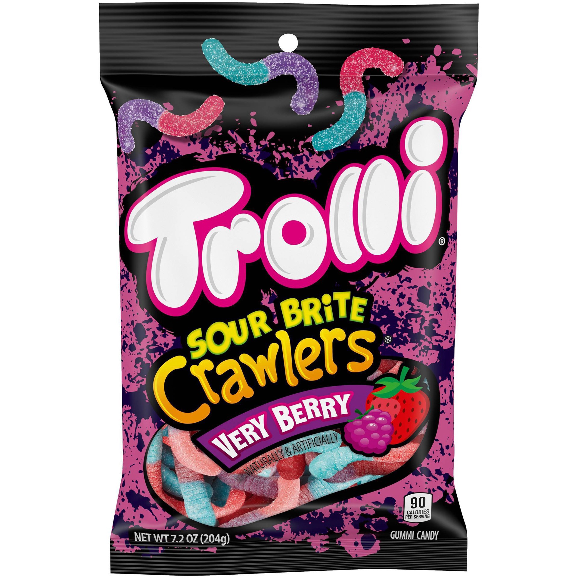 slide 8 of 9, Trolli Sour Brite Crawlers Very Berry Gummi Candy - 7.2oz, 7.2 oz