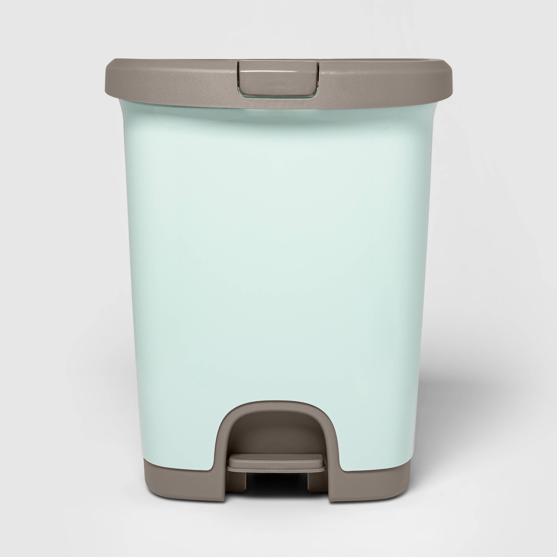 slide 1 of 3, Step Trash Can with Locking Lid Mint - Room Essentials, 7 gal