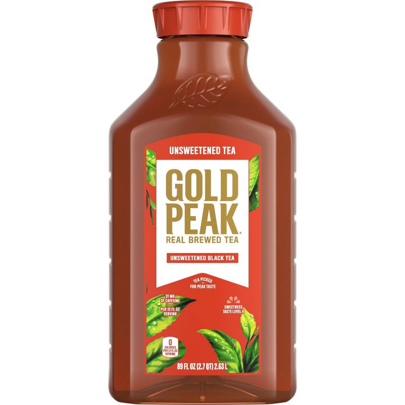 slide 1 of 7, Gold Peak Unsweetened Black Iced Tea Drink - 89 fl oz, 89 fl oz