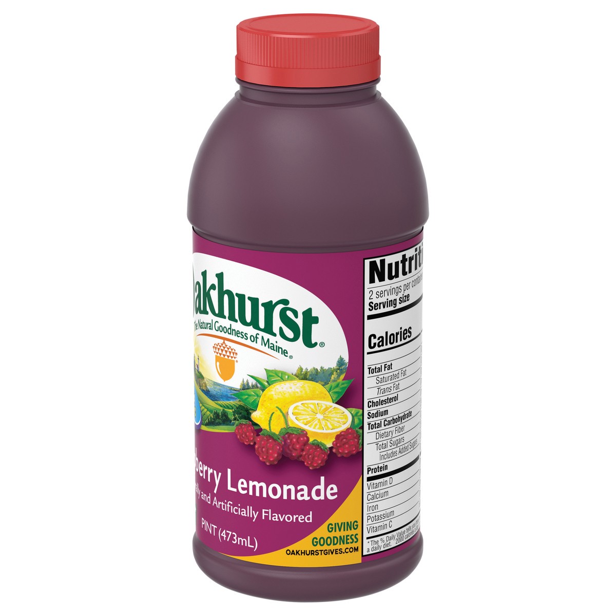 slide 4 of 4, Oakhurst Raspberry Lemonade Pint - 1 pint, 1 pint