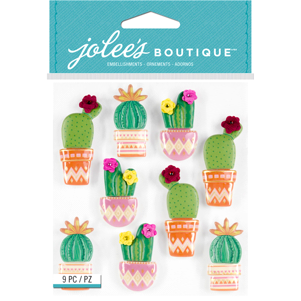 slide 1 of 1, Sticko Stickers Cacti Repeats Stickers, 9 ct