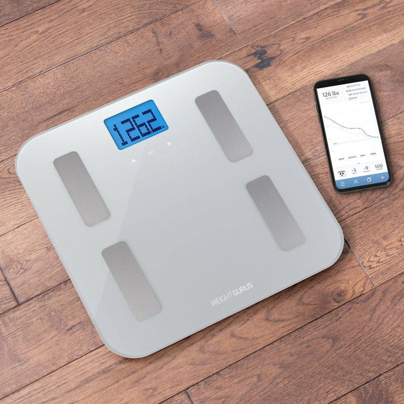 slide 4 of 5, AppSync Smart Scale with Body Composition Silver - Weight Gurus, 1 ct