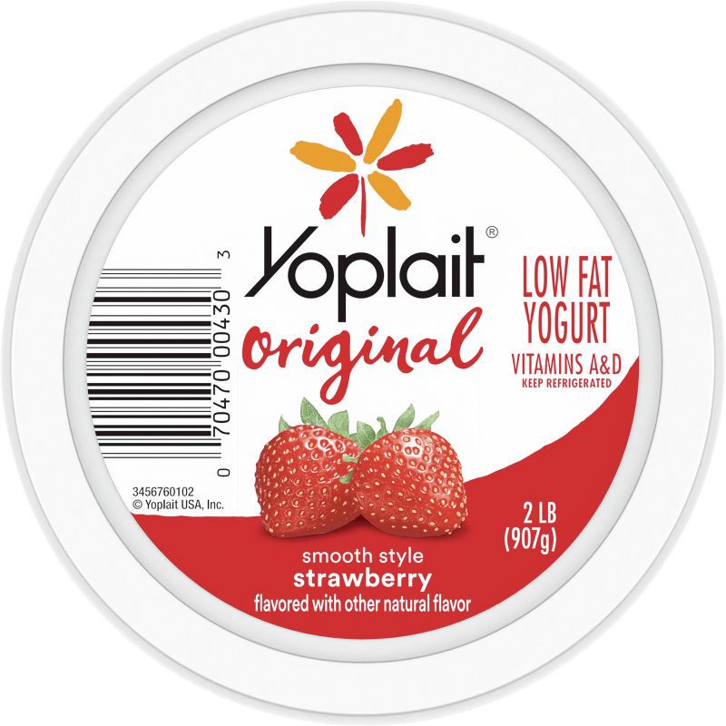 slide 7 of 11, Yoplait Original Strawberry Yogurt - 32oz, 32 oz