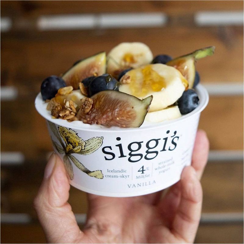 slide 2 of 7, Siggi's 4% Whole Milk Vanilla Icelandic-Style Skyr Yogurt - 4.4oz, 4.4 oz