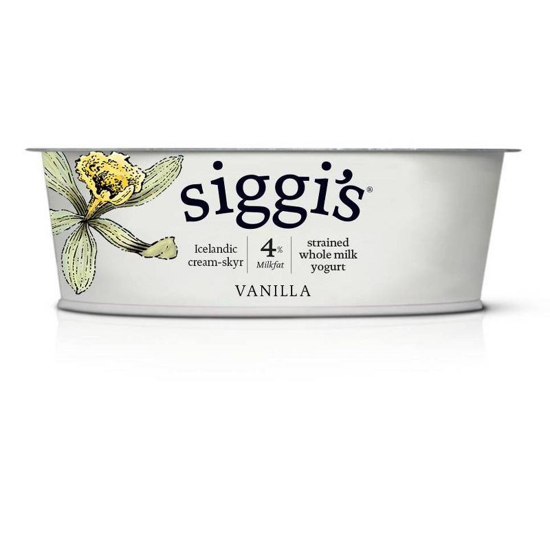 slide 1 of 7, Siggi's 4% Whole Milk Vanilla Icelandic-Style Skyr Yogurt - 4.4oz, 4.4 oz