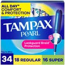 Tampax Pearl Duo Pack Tampons - Regular/Super - Unscented - 34ct