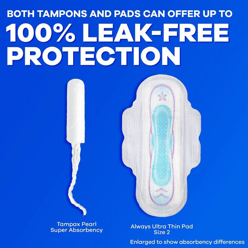 slide 7 of 13, Tampax Pearl Duo Pack Tampons - Regular/Super - Unscented - 34ct, 34 ct