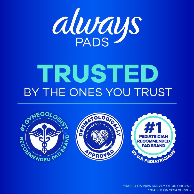 slide 2 of 11, Always Maxi Extra Heavy Overnight Pads with Wings - Size 5 - Unscented - 36ct, 36 ct
