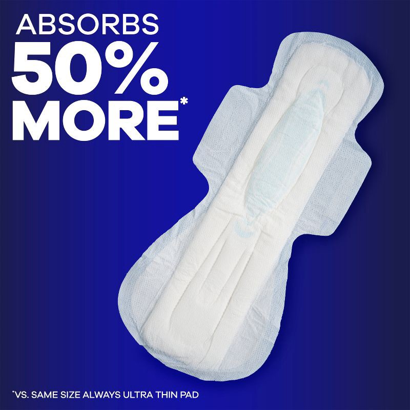 slide 5 of 11, Always Maxi Extra Heavy Overnight Pads with Wings - Size 5 - Unscented - 36ct, 36 ct
