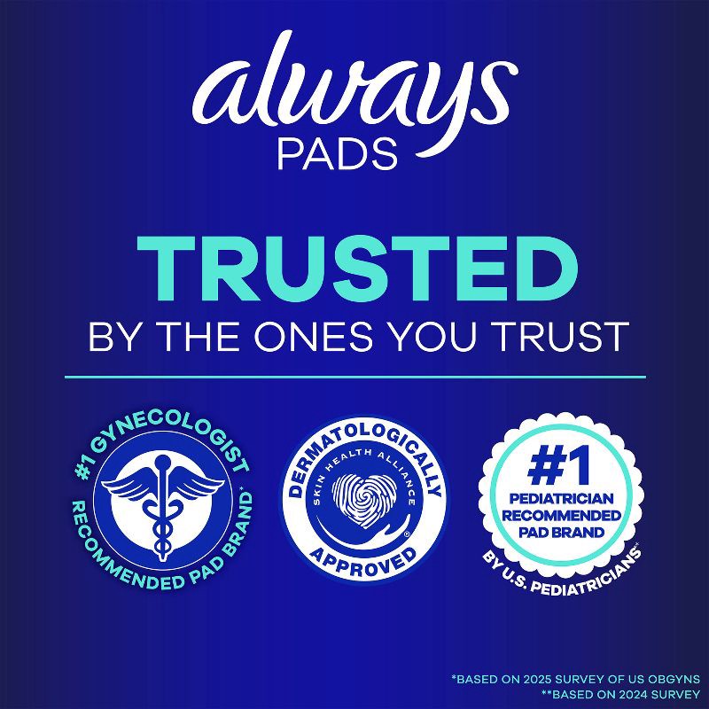 slide 7 of 13, Always Maxi Extra Heavy Overnight Pads with Wings - Size 5 - Unscented - 36ct, 36 ct