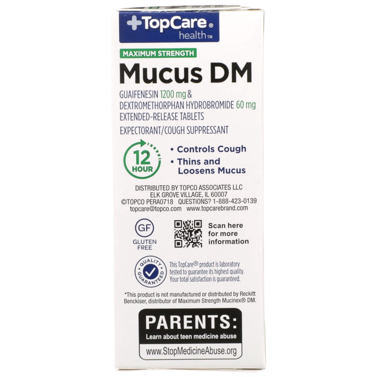 slide 5 of 8, TopCare Mucus Dm Maximum Strength Extended-Release Tablets, 14 ct