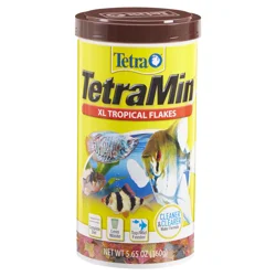 Tetra TetraMin XL Tropical Flakes 5.65 Ounces, Large Flakes, Nutritionally Balanced Fish Food
