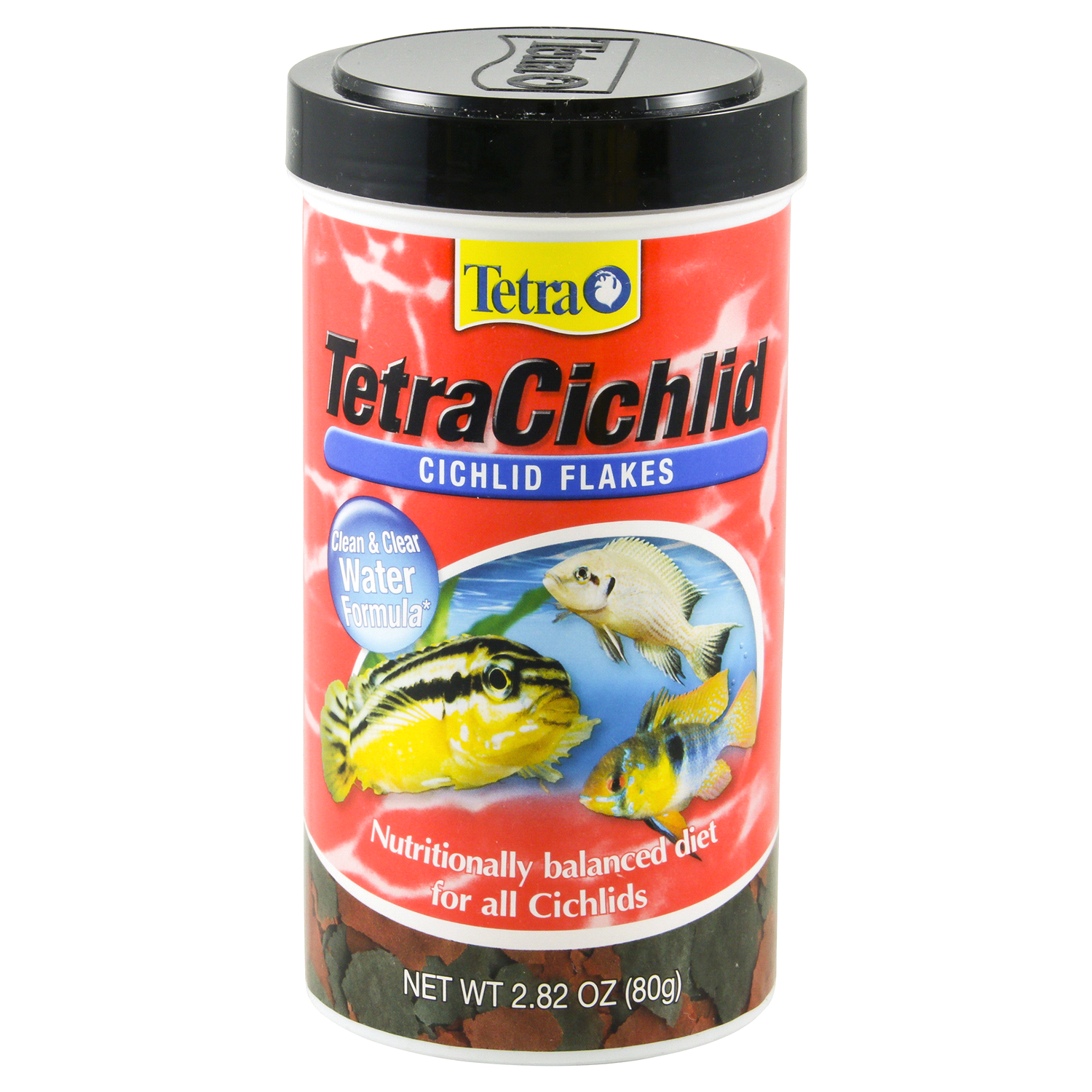 slide 1 of 3, Tetra Cichlid Fish Food Flakes, 2.82 oz