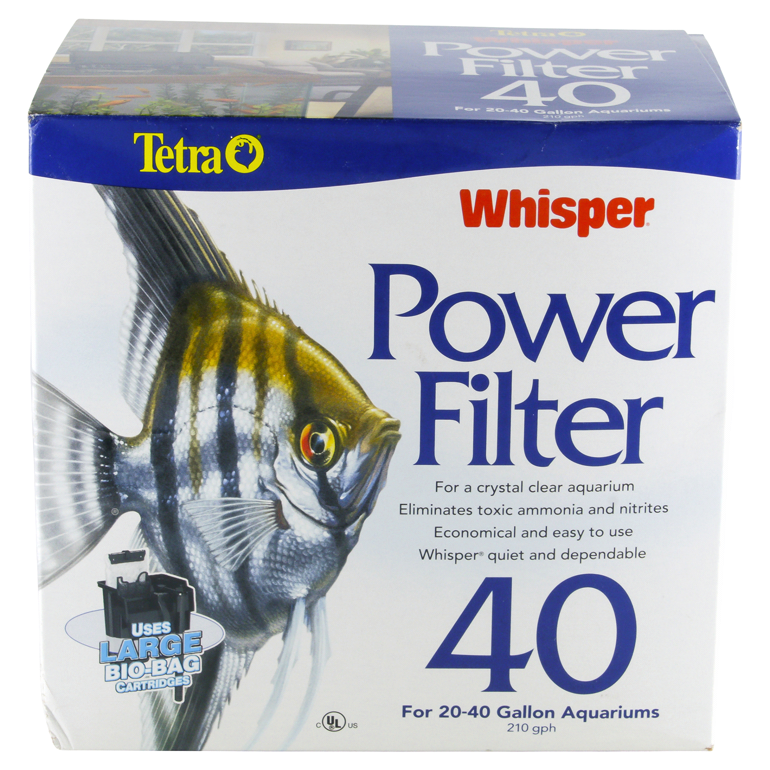 slide 1 of 4, Tetra Whisper Power Filter 40, forAquariums/Fish Tanks, 1 ct