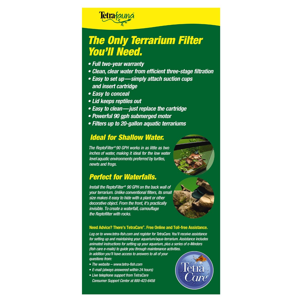 slide 2 of 2, TetraFauna ReptoFilter For FrogsNewts& Turtles, 1 ct