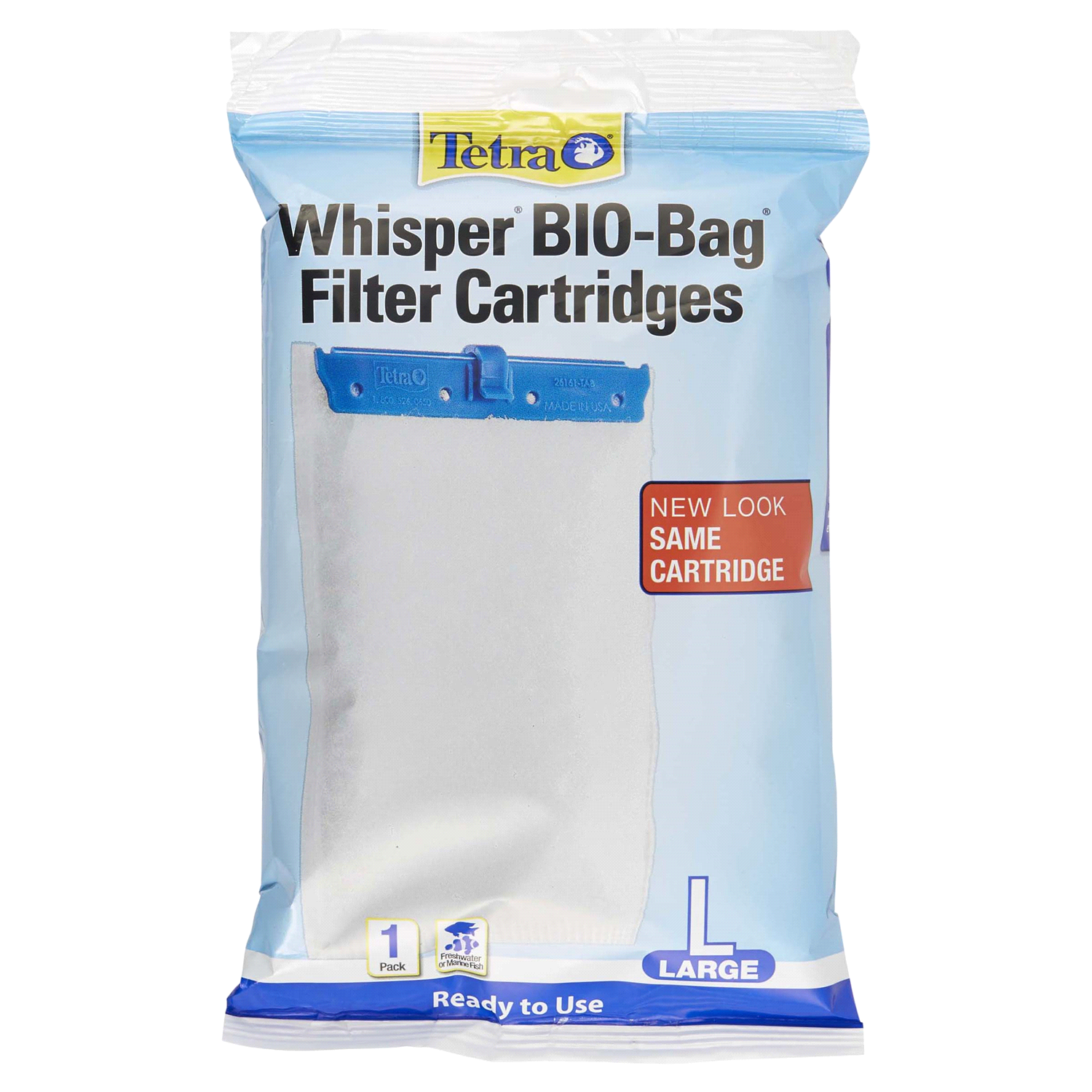 slide 1 of 1, Tetra Whisper Bio-Bag Disposable Filter Cartridge 1 Count, For Aquariums, Large, 0.13 lb