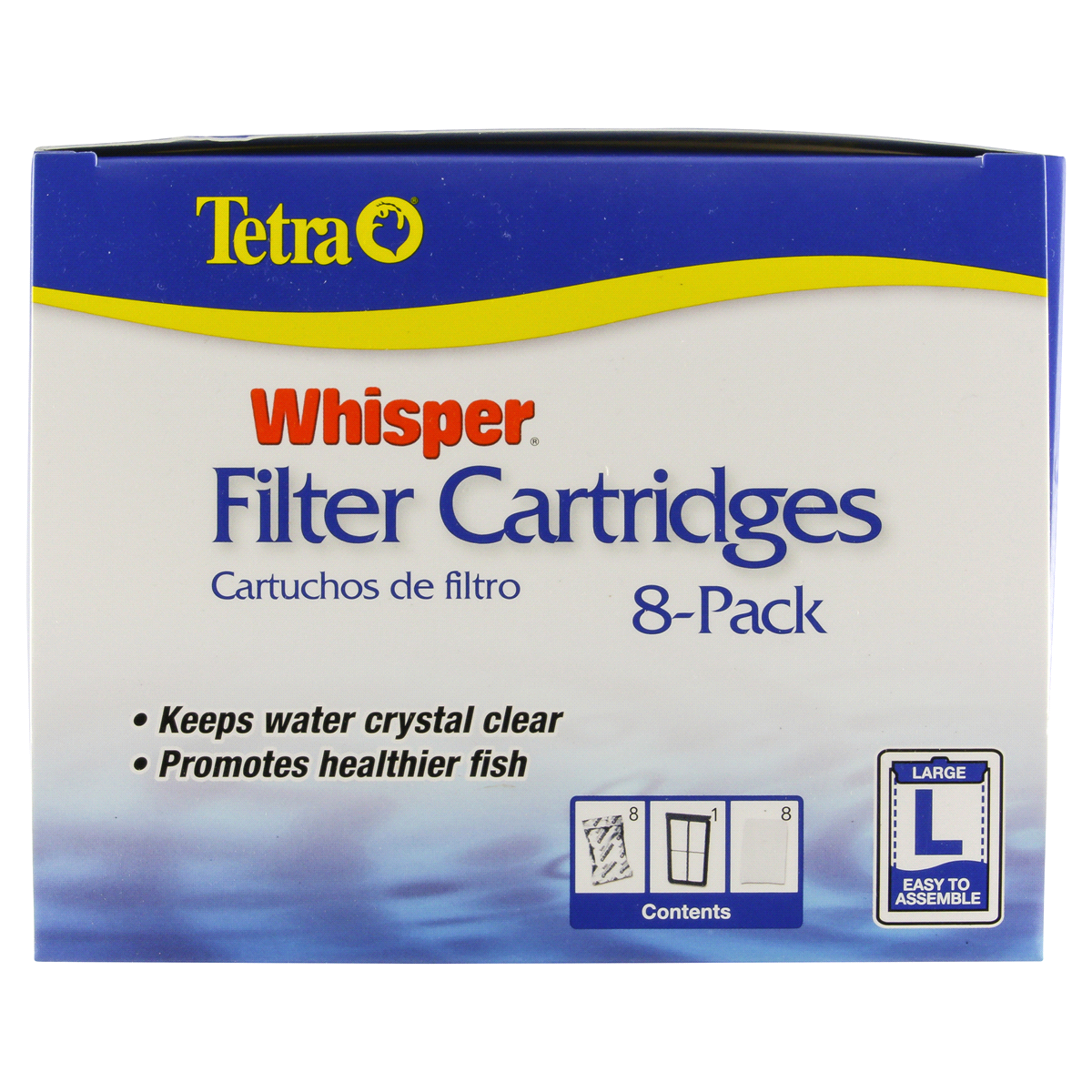 slide 2 of 6, Tetra Whisper Filter Cartridge, Large, 8 ct