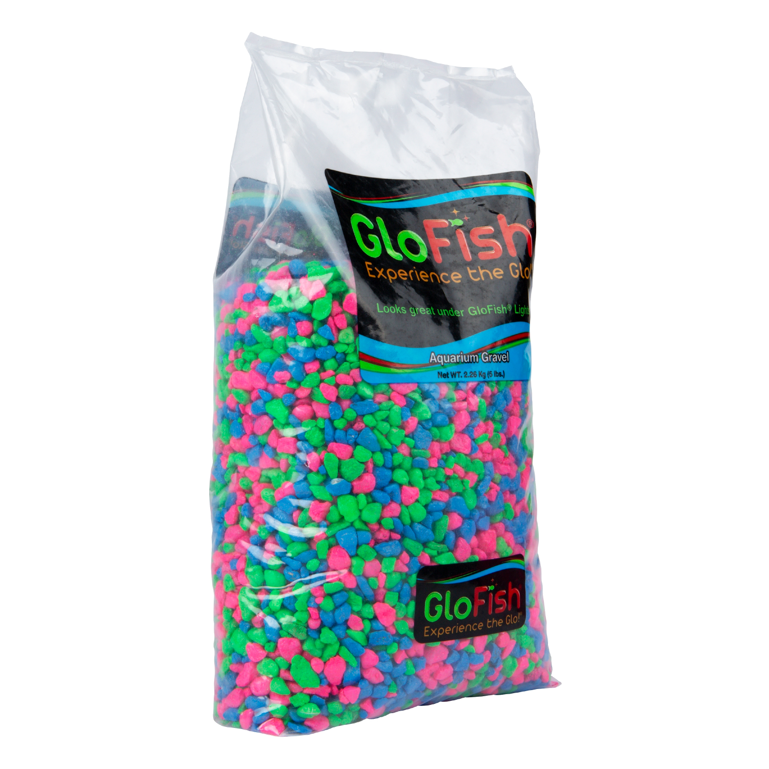 slide 2 of 4, GloFish Aquarium Gravel, Pink/Green/Blue, 5 lb