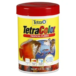 TetraColor Tropical Seafood Flakes Fish Food - 1.91oz