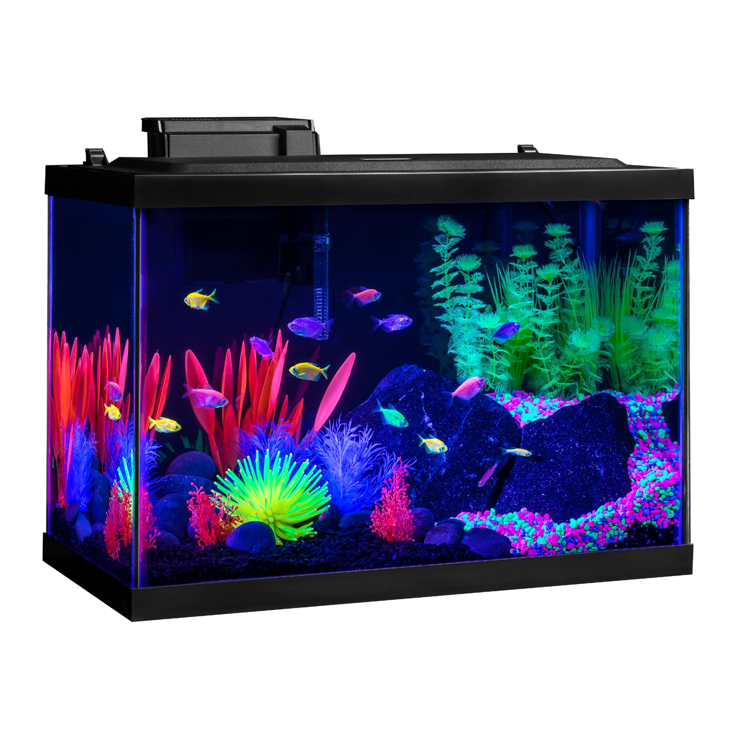slide 3 of 3, Tetra Glofish Plastic Anemone Aquarium Plant, 1 ct