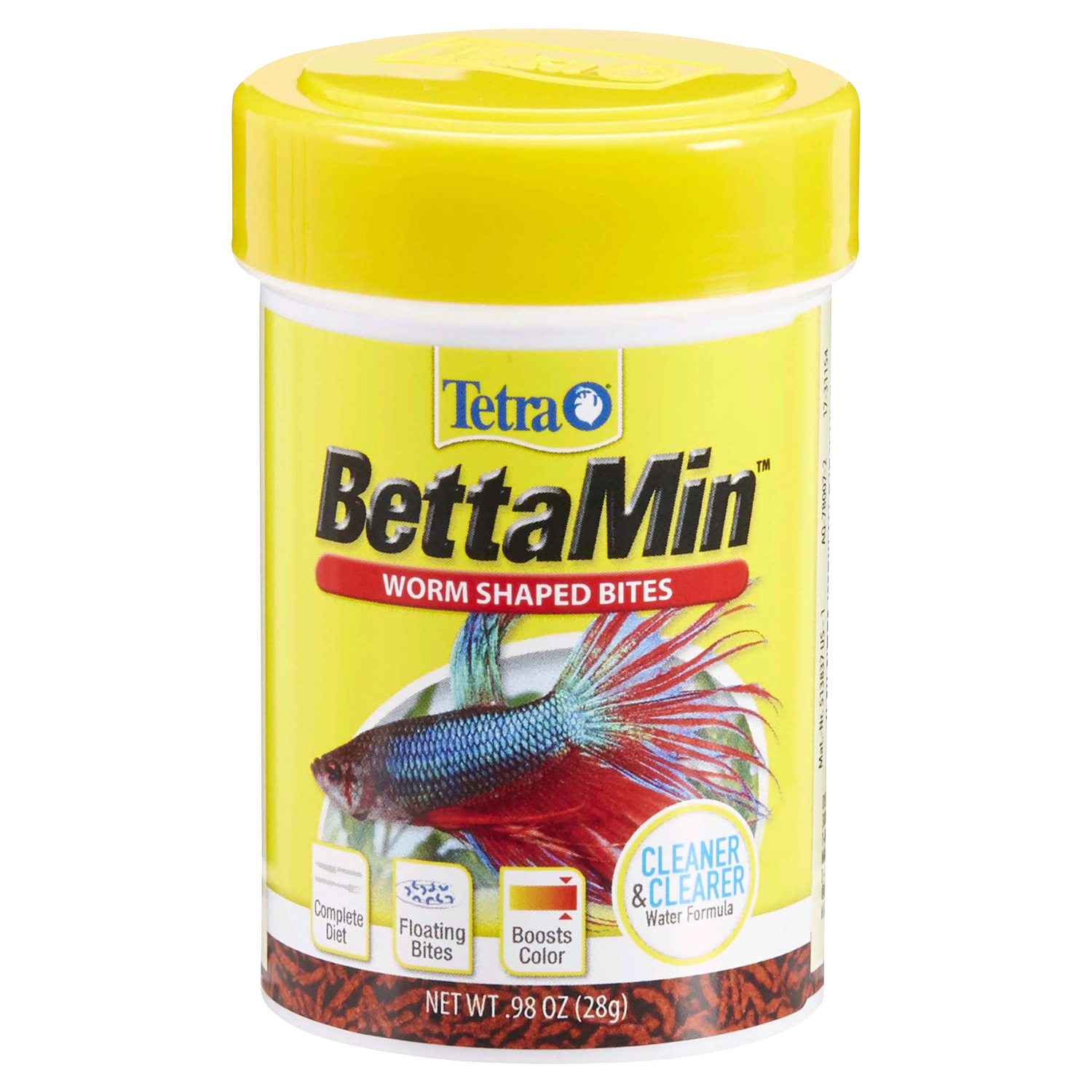 slide 1 of 5, Tetra Betta Worm Shaped Bites., 98 oz