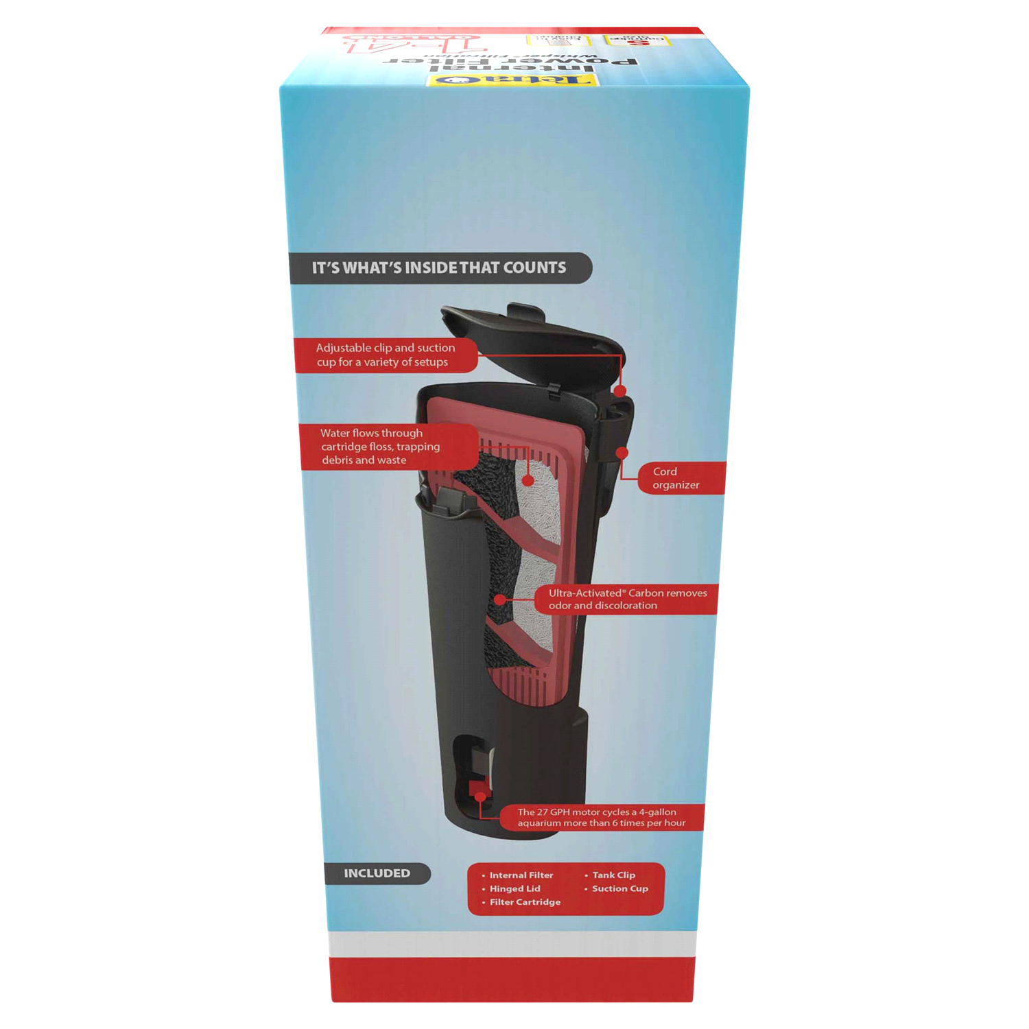 slide 3 of 3, Tetra Whisper 4 Gallon Internal Power Filter, Filtration for 4 Gallon Aquariums, 0.61 lb