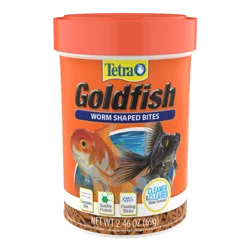 Tetra Goldfish Treat, Worm Shaped Bites, 2.42 oz