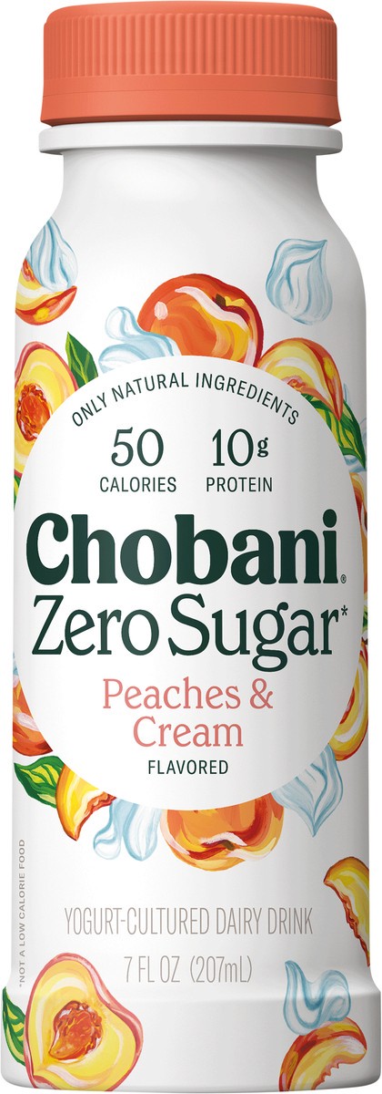 slide 5 of 8, Chobani Peach & Cream Yogurt-Cultured Dairy Drink, 7 fl oz