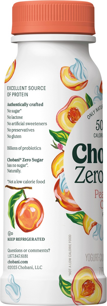 slide 6 of 8, Chobani Peach & Cream Yogurt-Cultured Dairy Drink, 7 fl oz