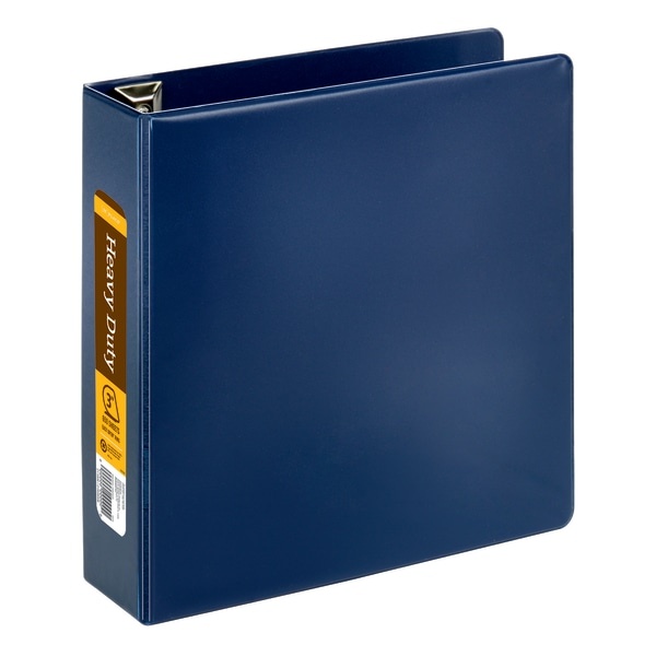 slide 1 of 5, Office Depot [In]Place Heavy-Duty 3-Ring Binder, 3'' D-Rings, Navy, 3 in