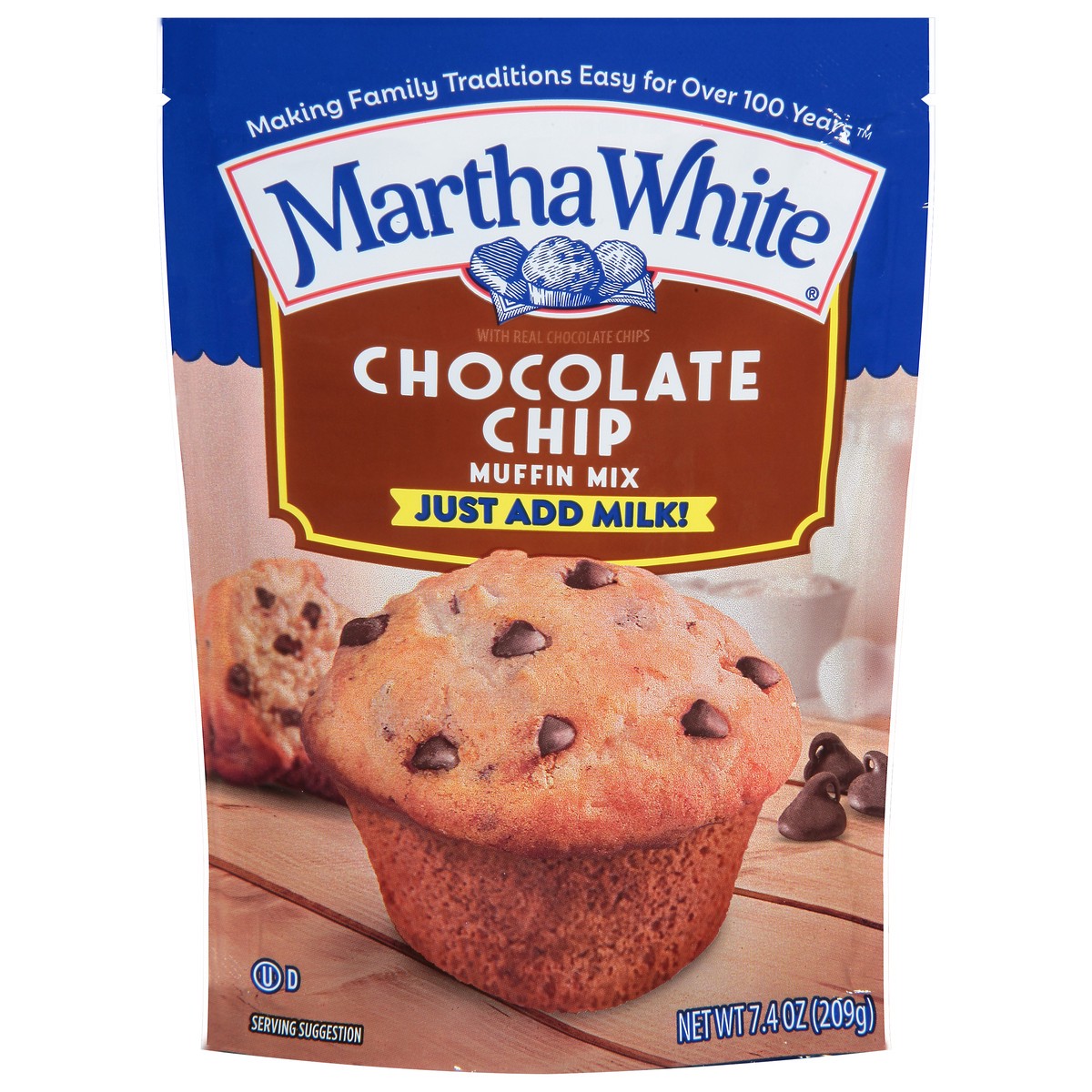 slide 2 of 13, Martha White Chocolate Chip Muffin Mix 7.4 oz, 7.4 oz