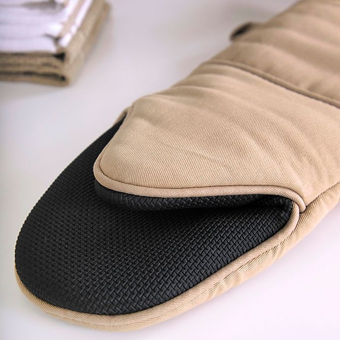 slide 4 of 5, KitchenSmart Colors Neoprene Oven Mitts - Sand, 2 ct