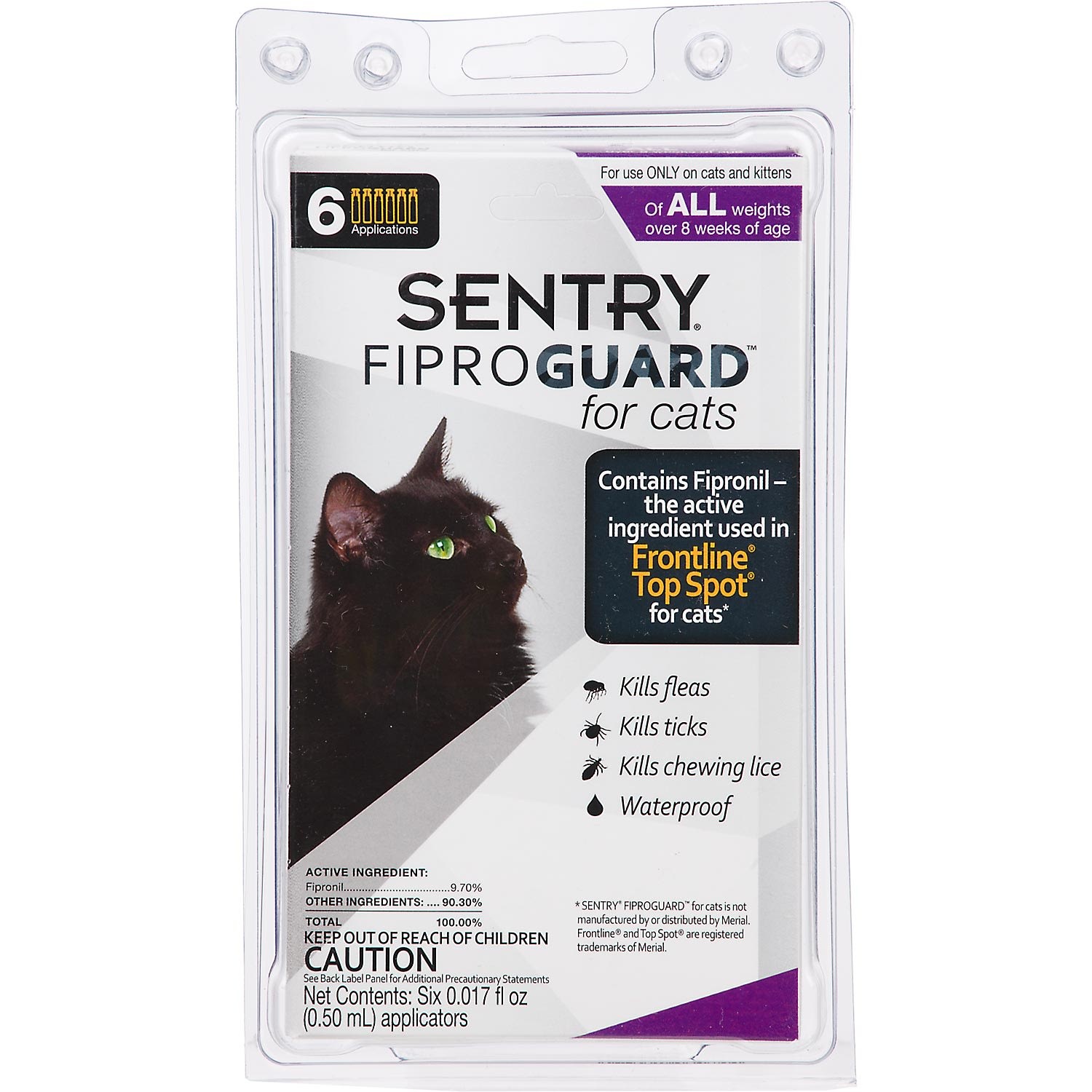 slide 1 of 1, Sentry Fiproguard F&T SO Cat 6CT, 6 ct