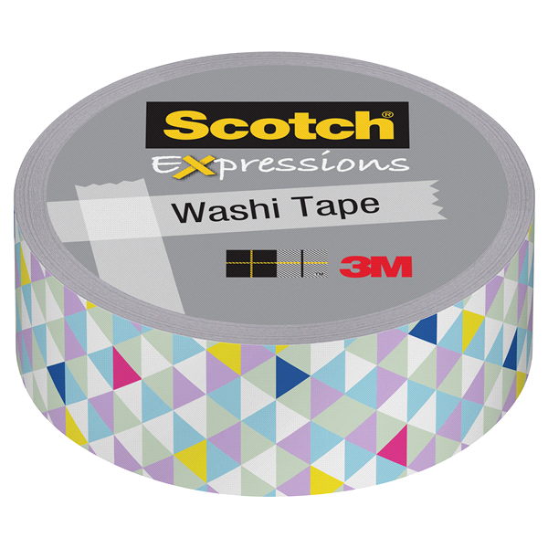 slide 1 of 1, Scotch Expressions Washi Tape 0.59 In X 393 In Pastel Triangles, 1 ct