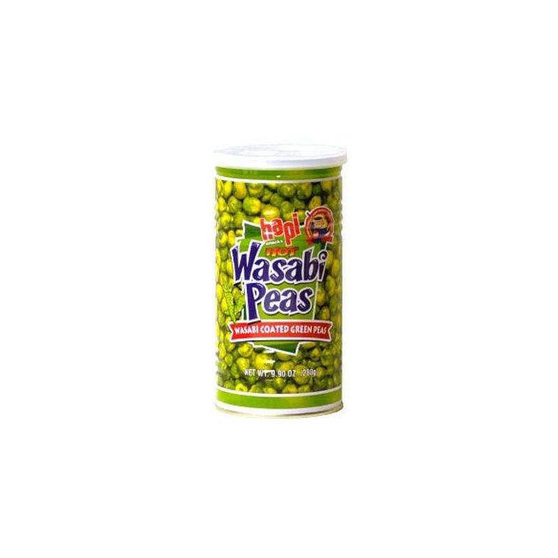 slide 1 of 9, Hapi Snacks Hot Wasabi Flavored Green Peas 9.90 oz Can, 1 ct