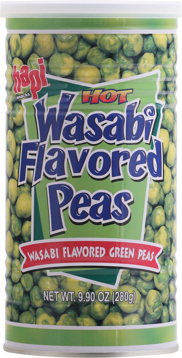 slide 6 of 9, Hapi Snacks Hot Wasabi Flavored Green Peas 9.90 oz Can, 1 ct
