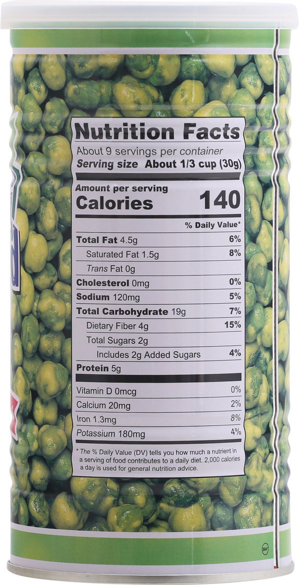 slide 8 of 9, Hapi Snacks Hot Wasabi Flavored Green Peas 9.90 oz Can, 1 ct