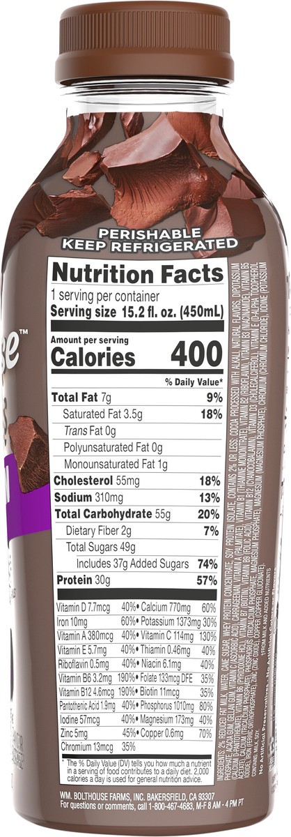 slide 5 of 5, Bolthouse Farms Protein Plus Chocolate Protein Shake 15.2 fl oz, 15.2 fl oz