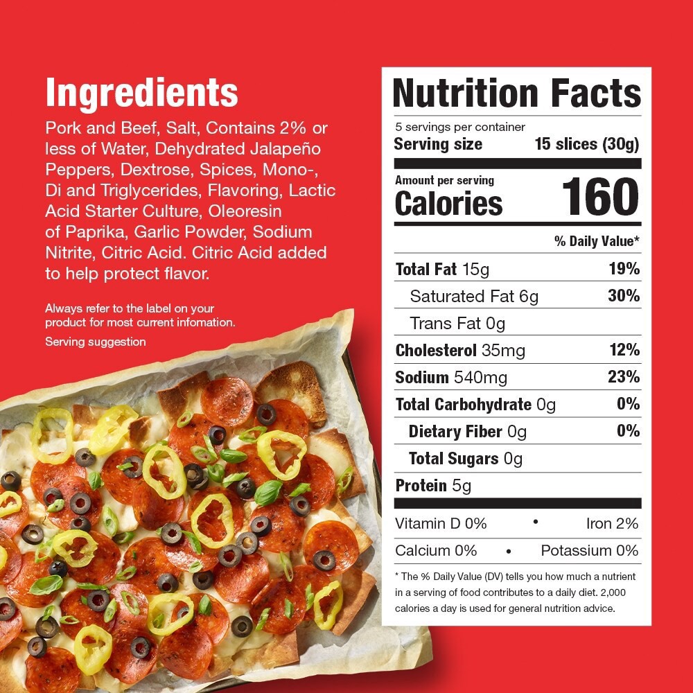 slide 2 of 6, Hml Jalapeno Pepperoni, 5 oz