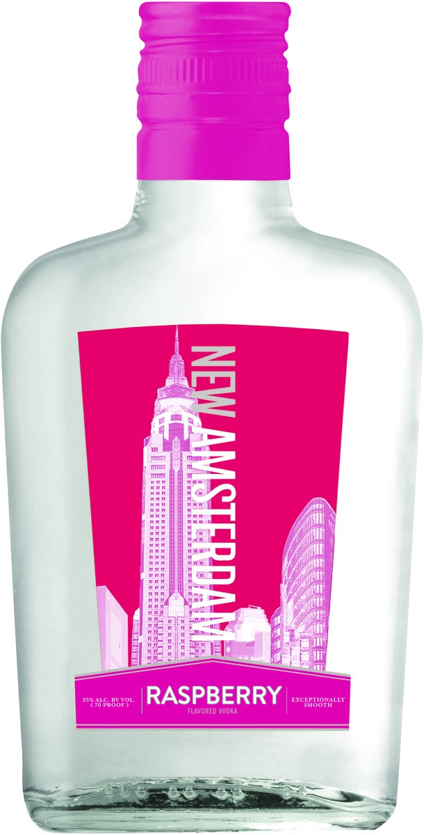 slide 2 of 2, New Amsterdam Raspberry Flavored Vodka 200ml, 200 ml