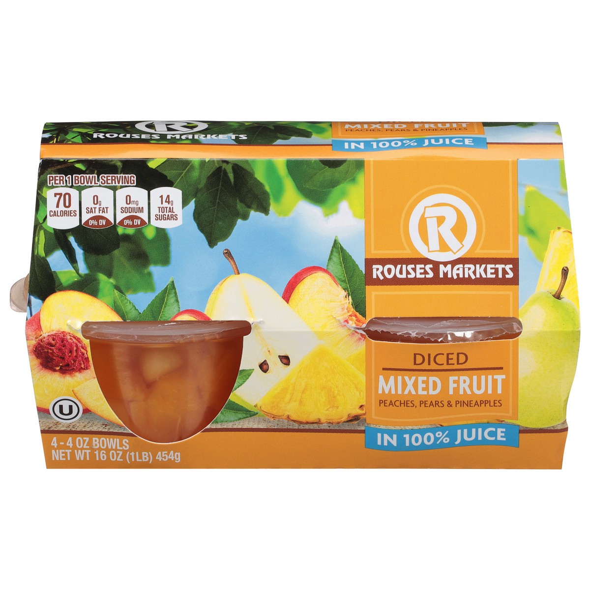 slide 10 of 11, Rouses Markets Diced Mixed Fruit 4 - 4 oz Bowls, 4 ct