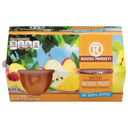 Rouses Markets Diced Mixed Fruit 4 - 4 oz Bowls
