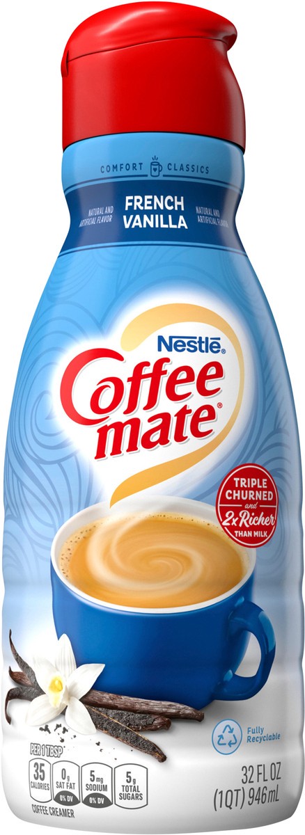 slide 4 of 6, Coffee mate French Vanilla Liquid Coffee Creamer, 32 oz