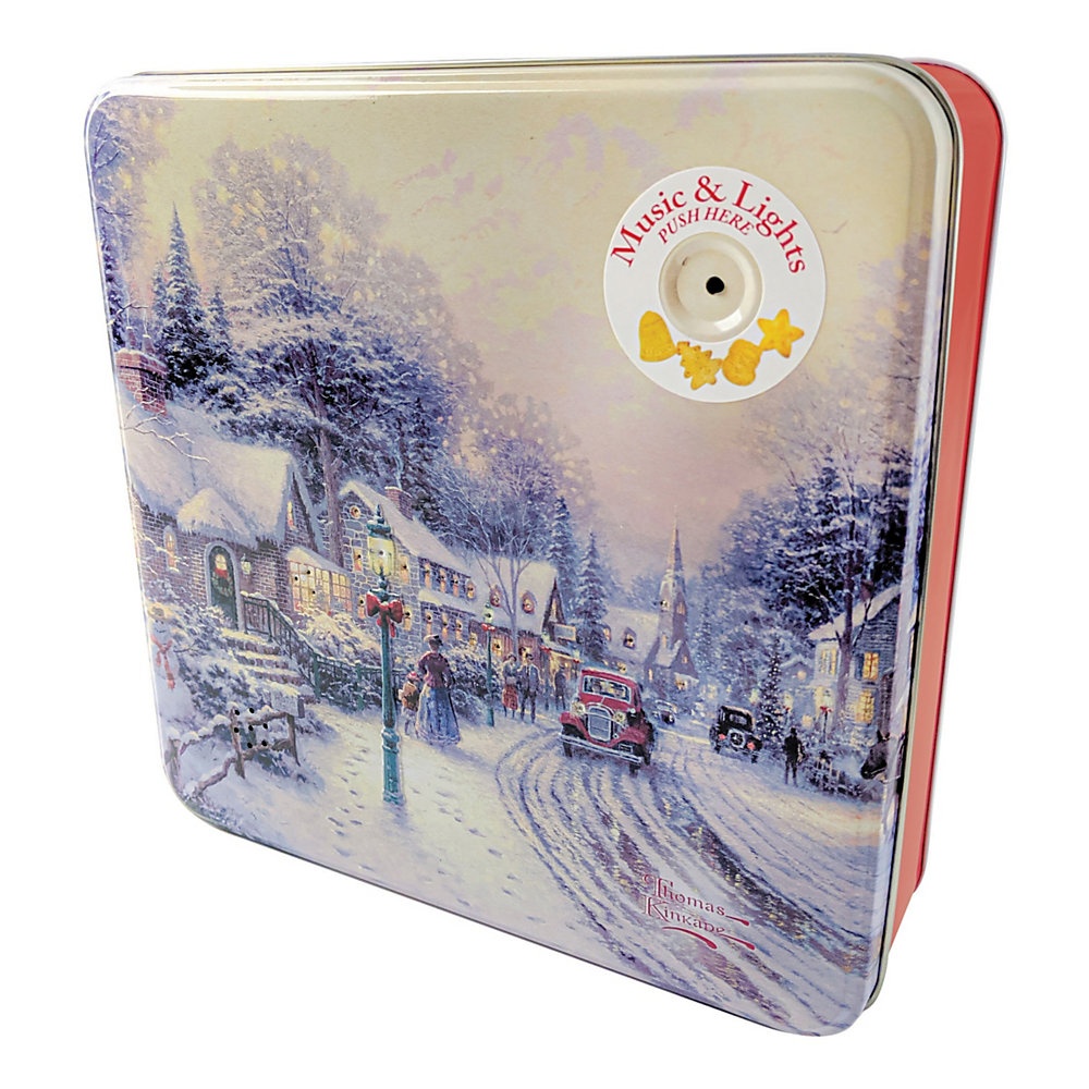 slide 1 of 1, Original Gourmet Thomas Kinkade Musical Light-Up Sugar Cookie Tin, 1 ct