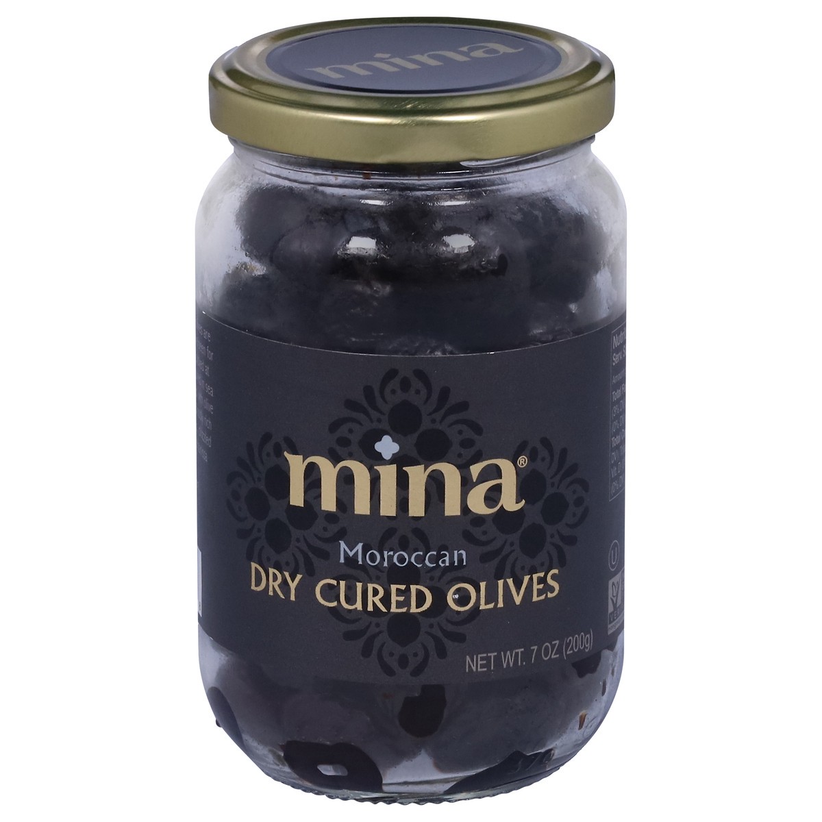 slide 1 of 9, Mina Moroccan Dry Cured Black Olives, 7 oz