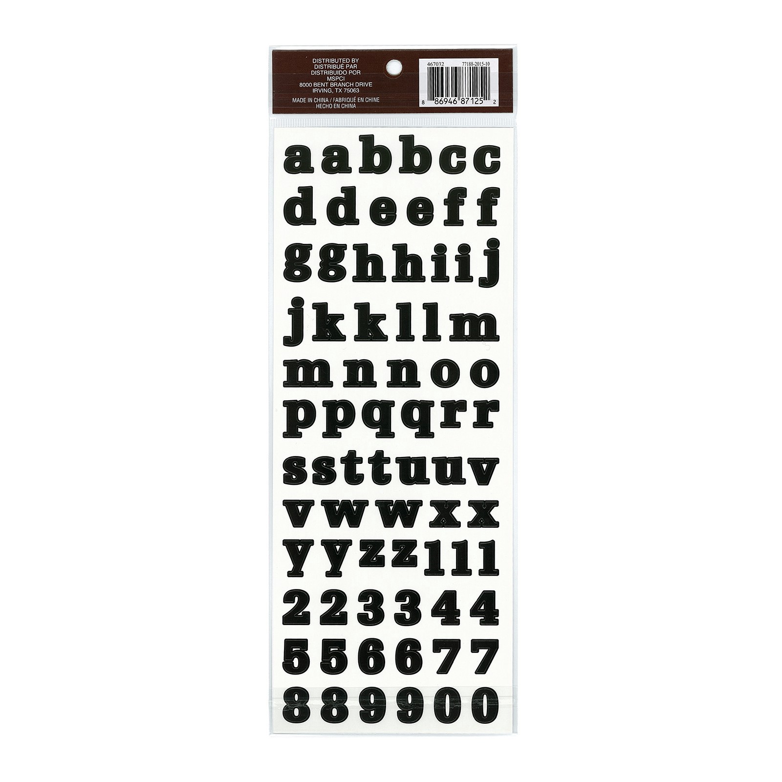 slide 2 of 4, Black Small Font Alphabet Stickers By Recollections, 3/4 in