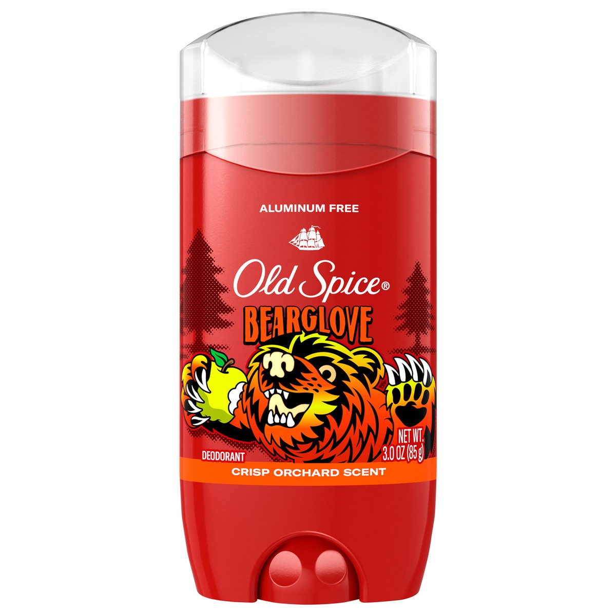 slide 1 of 3, Old Spice Aluminum Free Deodorant for Men, 24/7 Freshness, Long Lasting Odor Protection, Legendary Fragrance, Bearglove, Crisp Orchard Scent, 3oz, 3 oz